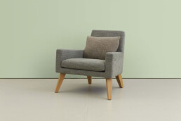 armchair and sofa, cushion