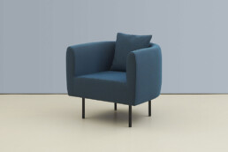armchair 2-seat sofa foam higher seat & gentle curve