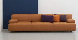 sofa chaise longue with assorted cushions