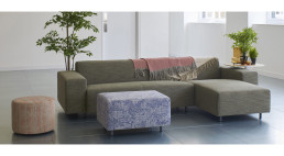 Soft and low with a generous seat depth and wide arms sofa